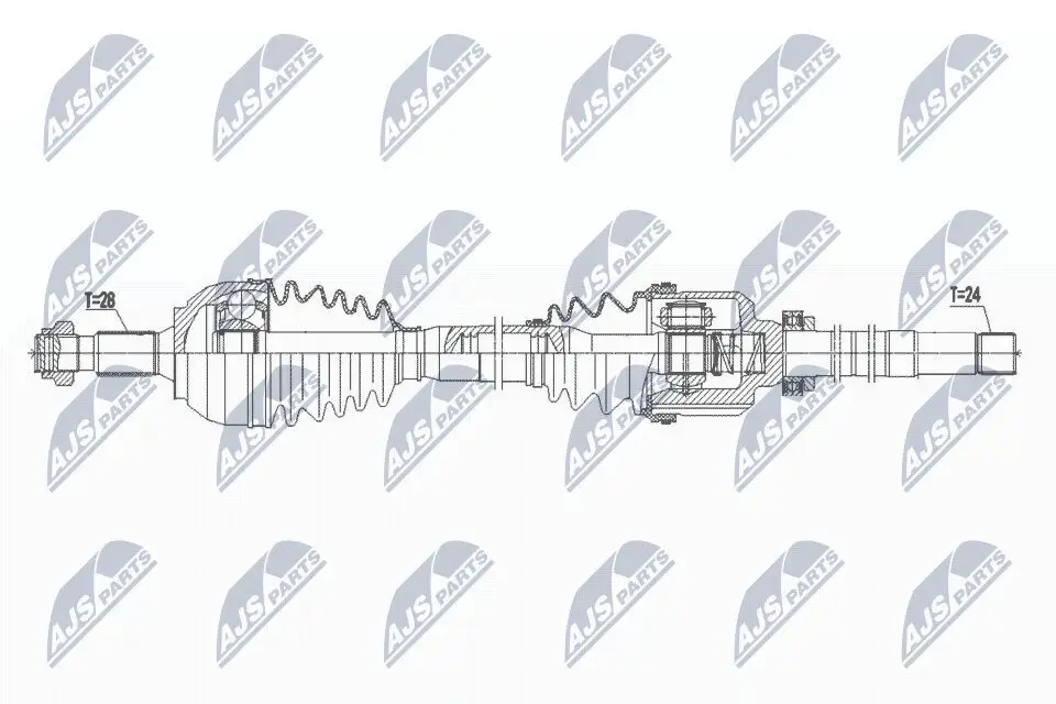 Antriebswelle Vorderachse rechts NTY NPW-PE-065