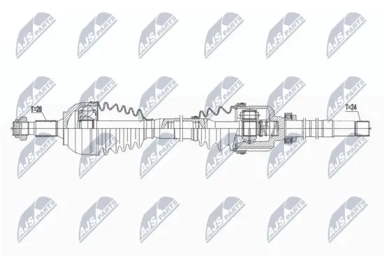 Antriebswelle Vorderachse rechts NTY NPW-PE-065 Bild Antriebswelle Vorderachse rechts NTY NPW-PE-065