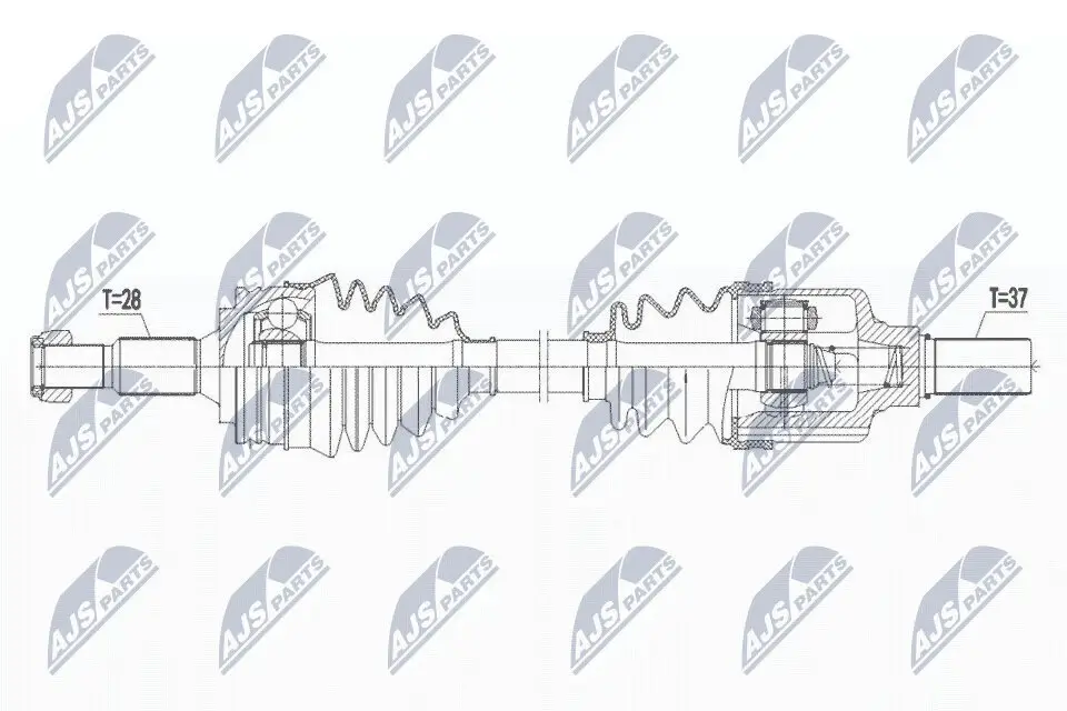 Antriebswelle Vorderachse rechts NTY NPW-PE-067