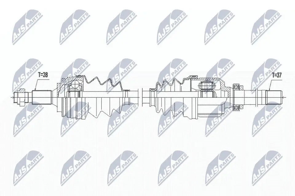 Antriebswelle Vorderachse rechts NTY NPW-PE-073