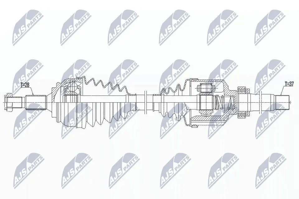 Antriebswelle Vorderachse rechts NTY NPW-PE-089