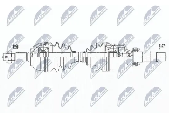 Antriebswelle Vorderachse rechts NTY NPW-PE-091 Bild Antriebswelle Vorderachse rechts NTY NPW-PE-091