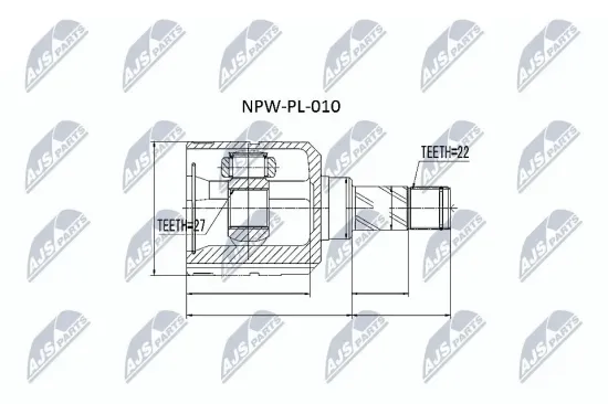 Gelenksatz, Antriebswelle NTY NPW-PL-010 Bild Gelenksatz, Antriebswelle NTY NPW-PL-010