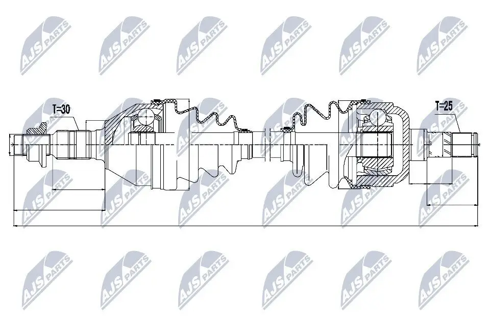 Antriebswelle Vorderachse NTY NPW-PL-031