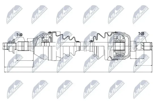 Antriebswelle Vorderachse NTY NPW-PL-031 Bild Antriebswelle Vorderachse NTY NPW-PL-031