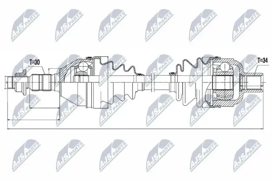 Antriebswelle Vorderachse NTY NPW-PL-032 Bild Antriebswelle Vorderachse NTY NPW-PL-032