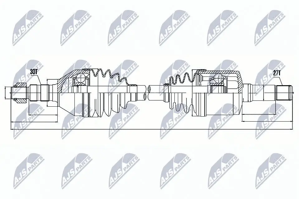 Antriebswelle Vorderachse rechts NTY NPW-PL-034