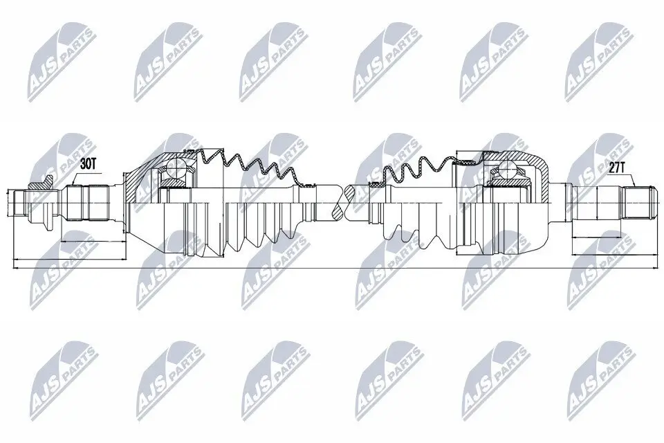 Antriebswelle Vorderachse Vorderachse rechts NTY NPW-PL-036