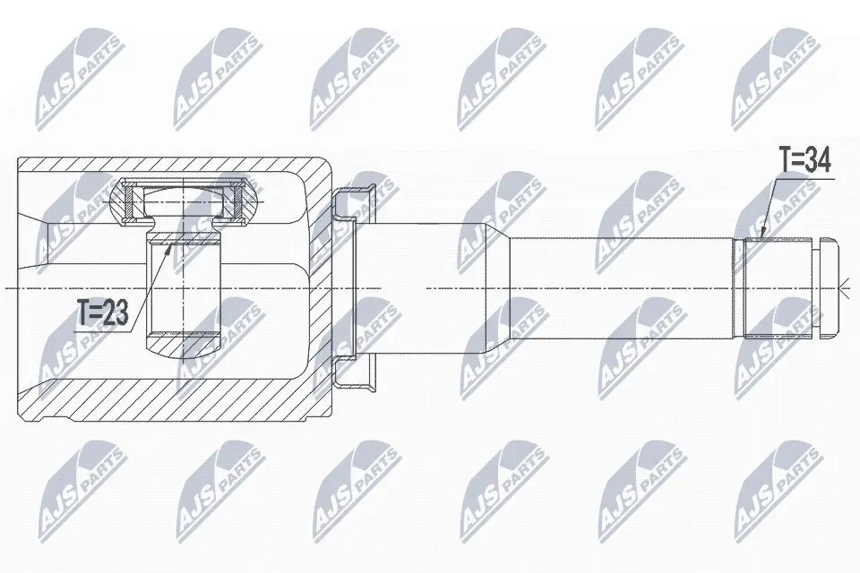 Gelenksatz, Antriebswelle NTY NPW-PL-040