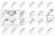 Gelenksatz, Antriebswelle NTY NPW-PL-040