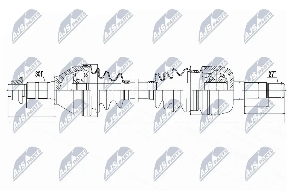 Antriebswelle Vorderachse rechts Vorderachse Vorderachse links NTY NPW-PL-043