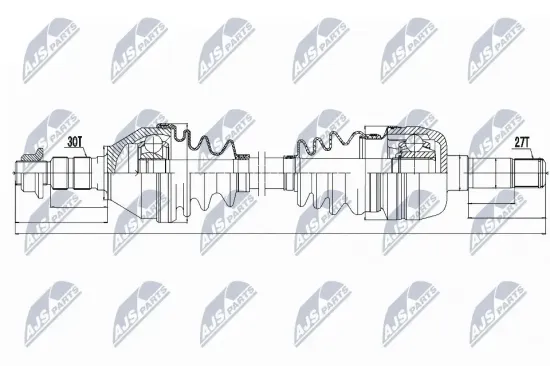 Antriebswelle Vorderachse rechts Vorderachse Vorderachse links NTY NPW-PL-043 Bild Antriebswelle Vorderachse rechts Vorderachse Vorderachse links NTY NPW-PL-043