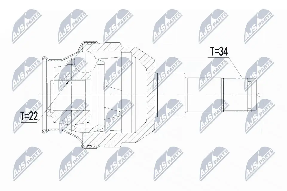 Gelenksatz, Antriebswelle NTY NPW-PL-052