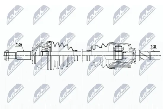 Antriebswelle Vorderachse links NTY NPW-PL-057 Bild Antriebswelle Vorderachse links NTY NPW-PL-057