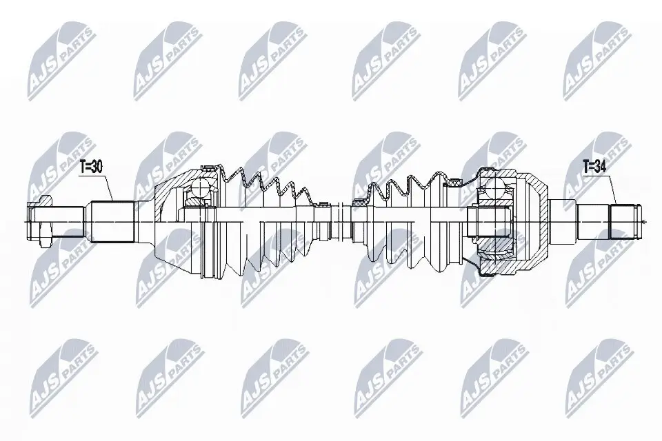Antriebswelle Hinterachse rechts NTY NPW-PL-087