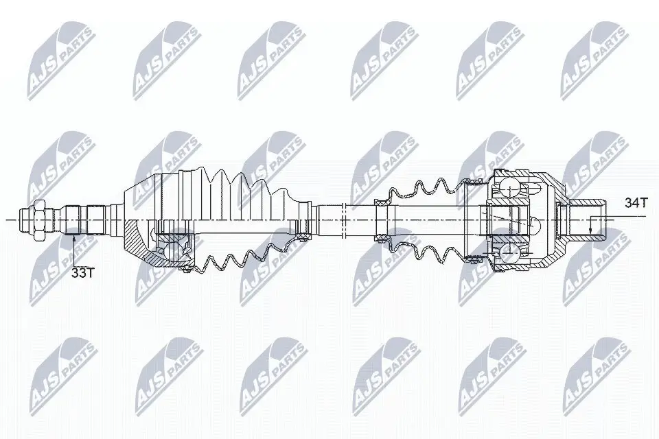 Antriebswelle Vorderachse rechts NTY NPW-PL-089