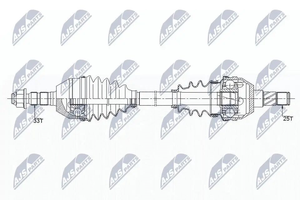 Antriebswelle Vorderachse links NTY NPW-PL-091