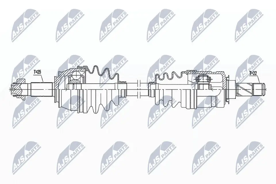 Antriebswelle Vorderachse links NTY NPW-PL-097