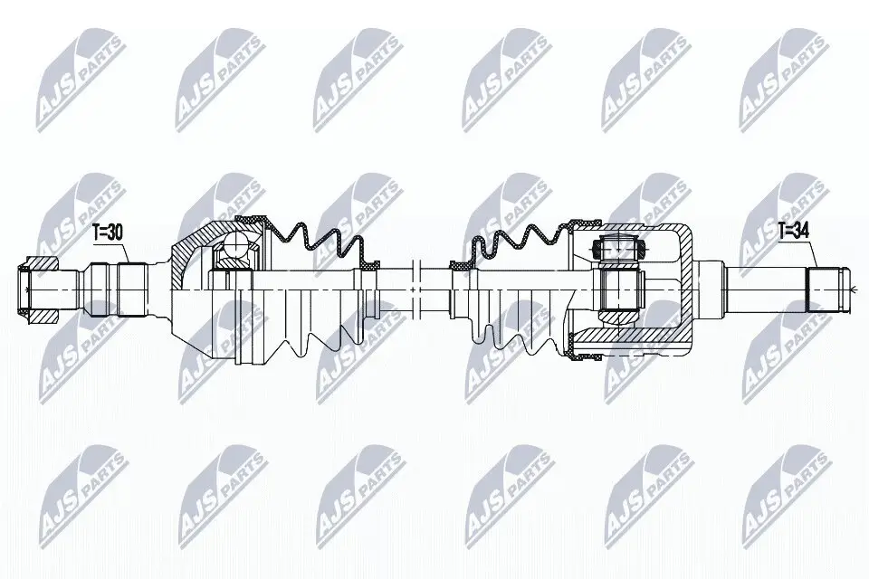 Antriebswelle Hinterachse rechts NTY NPW-PL-111
