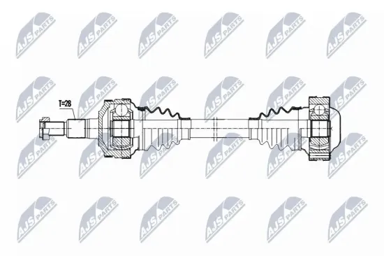 Antriebswelle Hinterachse rechts NTY NPW-PS-003 Bild Antriebswelle Hinterachse rechts NTY NPW-PS-003