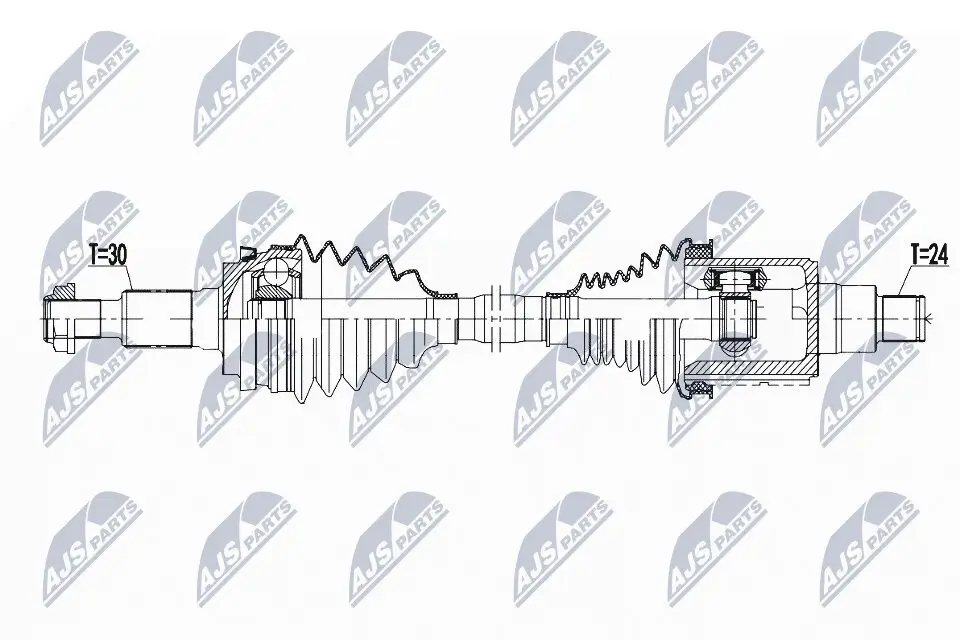 Antriebswelle Vorderachse rechts NTY NPW-PS-006