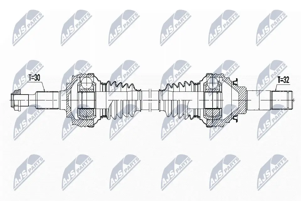Antriebswelle Hinterachse links Hinterachse rechts NTY NPW-PS-009