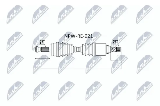 Antriebswelle NTY NPW-RE-021 Bild Antriebswelle NTY NPW-RE-021