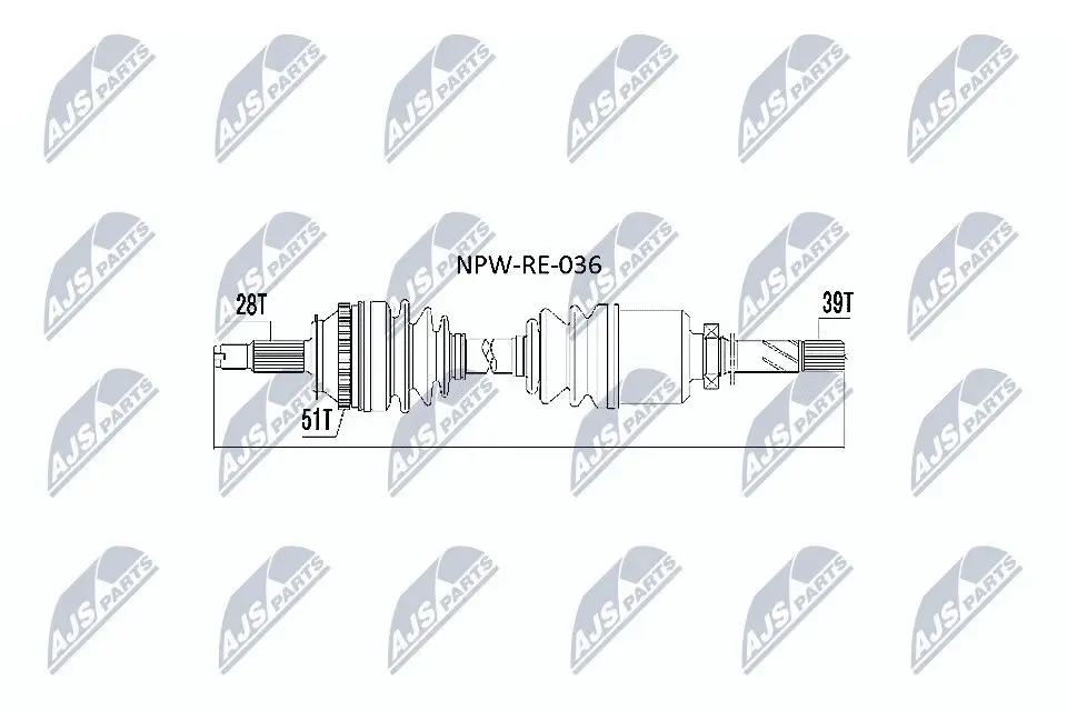 Antriebswelle NTY NPW-RE-036