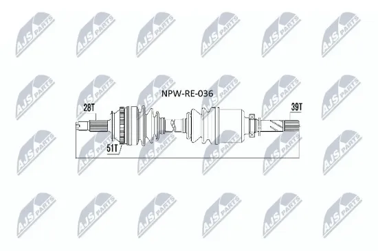 Antriebswelle NTY NPW-RE-036 Bild Antriebswelle NTY NPW-RE-036