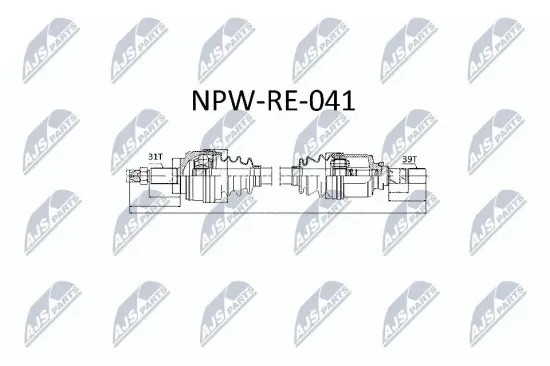 Antriebswelle NTY NPW-RE-041 Bild Antriebswelle NTY NPW-RE-041