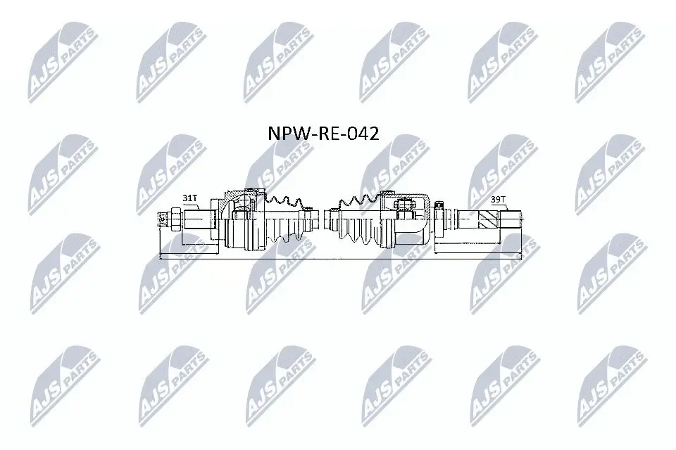 Antriebswelle Vorderachse rechts Vorderachse NTY NPW-RE-042