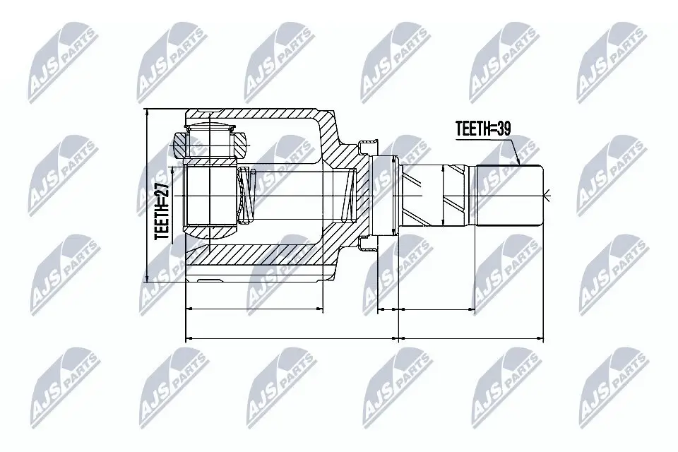 Gelenksatz, Antriebswelle Vorderachse links NTY NPW-RE-043