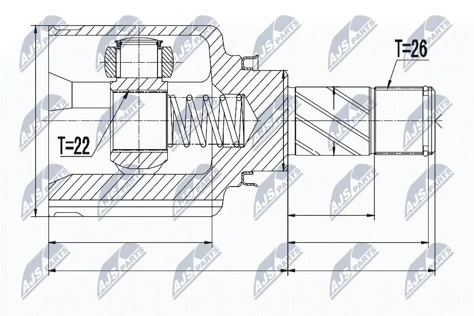 Gelenksatz, Antriebswelle NTY NPW-RE-050