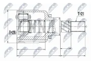 Gelenksatz, Antriebswelle NTY NPW-RE-053