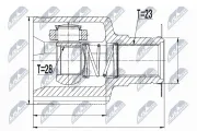 Gelenksatz, Antriebswelle NTY NPW-RE-055