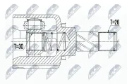 Gelenksatz, Antriebswelle NTY NPW-RE-057