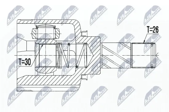 Gelenksatz, Antriebswelle NTY NPW-RE-057 Bild Gelenksatz, Antriebswelle NTY NPW-RE-057