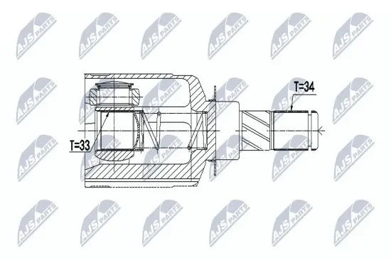 Gelenksatz, Antriebswelle NTY NPW-RE-062 Bild Gelenksatz, Antriebswelle NTY NPW-RE-062