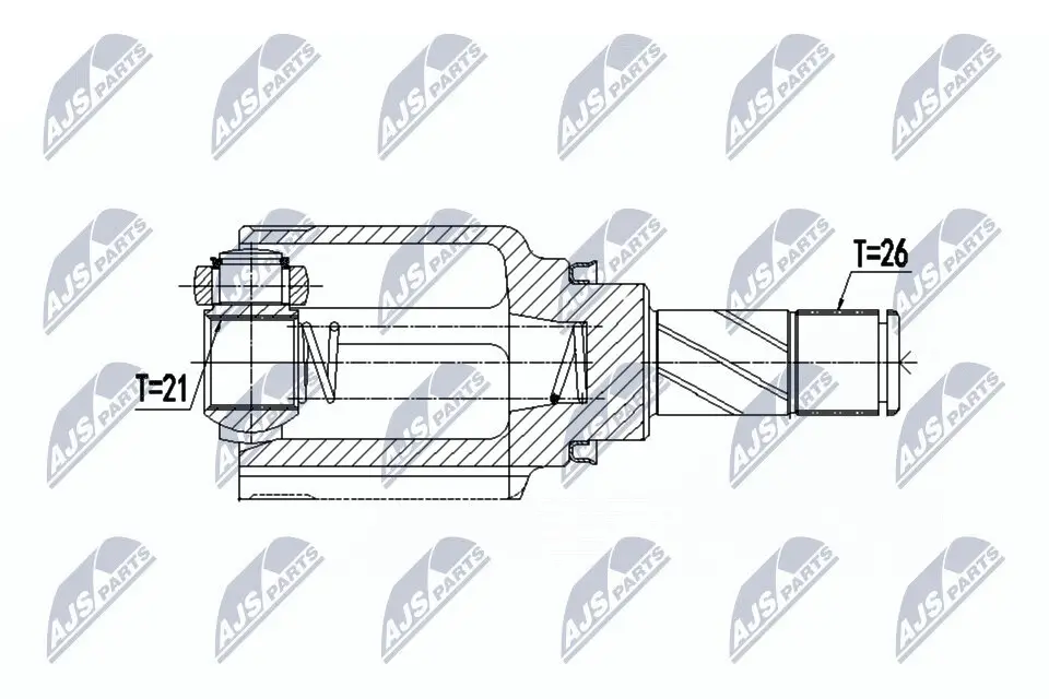 Gelenksatz, Antriebswelle NTY NPW-RE-064