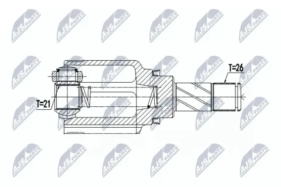 Gelenksatz, Antriebswelle NTY NPW-RE-064 Bild Gelenksatz, Antriebswelle NTY NPW-RE-064