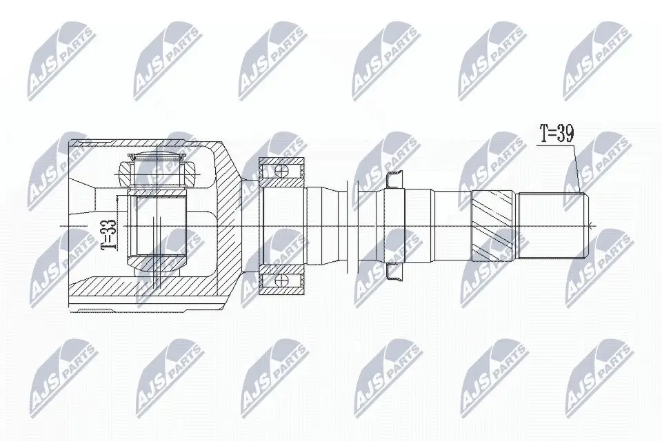 Gelenksatz, Antriebswelle NTY NPW-RE-076