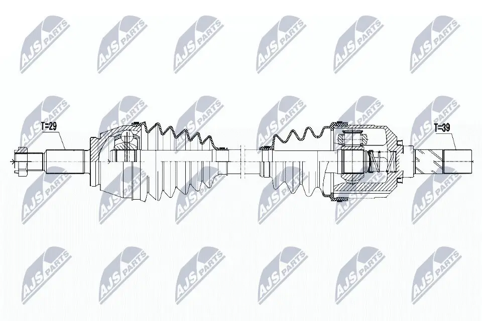 Antriebswelle Vorderachse links NTY NPW-RE-087