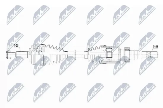 Antriebswelle Vorderachse rechts NTY NPW-RE-103 Bild Antriebswelle Vorderachse rechts NTY NPW-RE-103