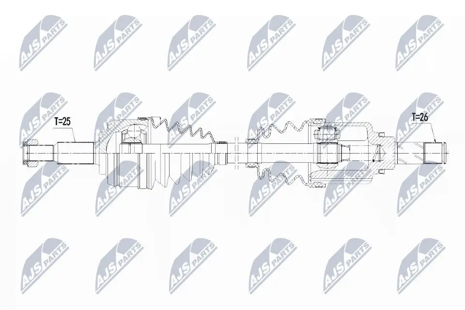 Antriebswelle Vorderachse rechts NTY NPW-RE-109