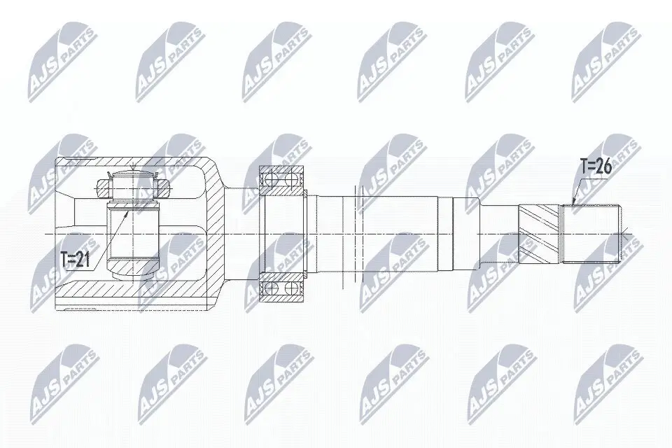 Gelenksatz, Antriebswelle NTY NPW-RE-119