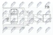 Gelenksatz, Antriebswelle NTY NPW-RE-121