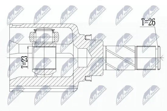 Gelenksatz, Antriebswelle getriebeseitig NTY NPW-RE-121 Bild Gelenksatz, Antriebswelle getriebeseitig NTY NPW-RE-121