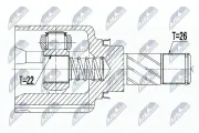 Gelenksatz, Antriebswelle NTY NPW-RE-123