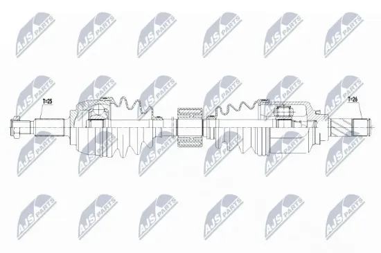 Antriebswelle NTY NPW-RE-134 Bild Antriebswelle NTY NPW-RE-134