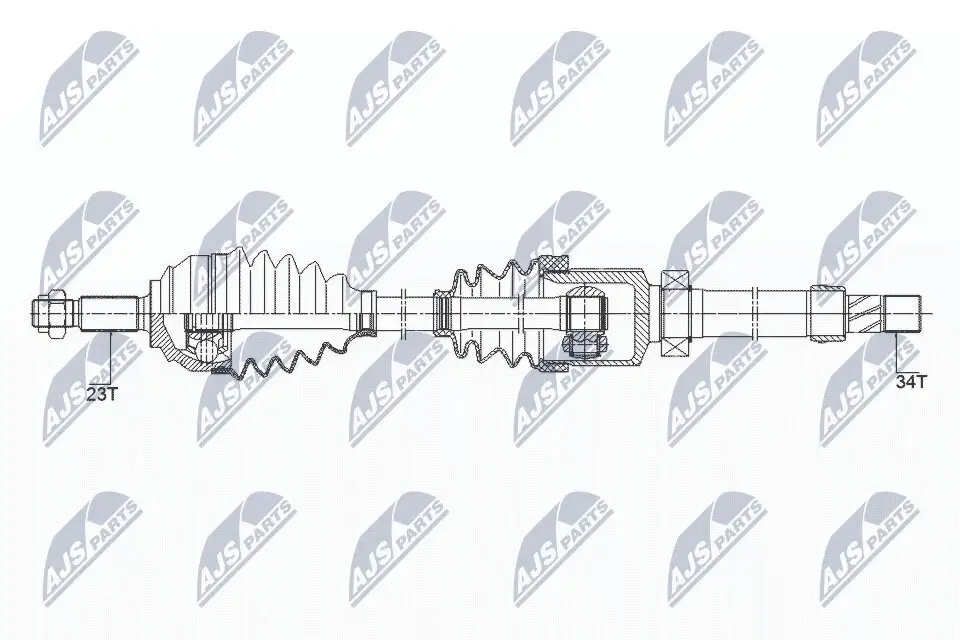 Antriebswelle Vorderachse rechts NTY NPW-RE-149